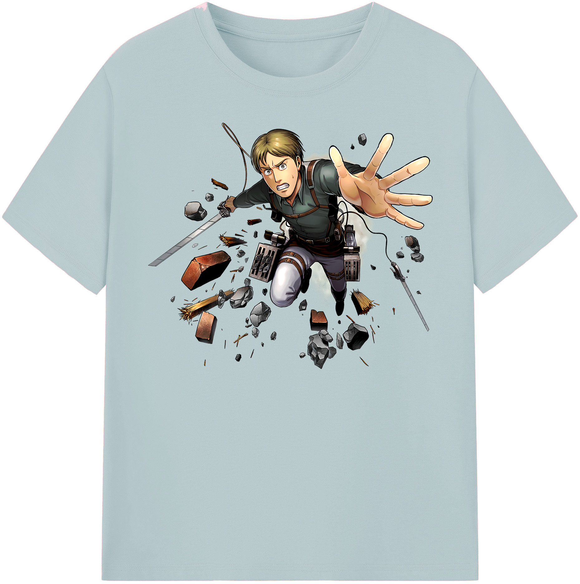 （画像用） 進撃の巨人 Attack on Titan 綿100％半袖Tシャツ（フロントプリント）